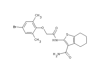 2-{[(4-bromo-2,6-dimethylphenoxy)acetyl]amino}-4,5,6,7-tetrahydro-1-benzothiophene-3-carboxamide - Click Image to Close