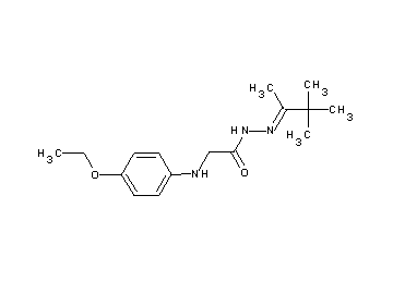 2-[(4-ethoxyphenyl)amino]-N'-(1,2,2-trimethylpropylidene)acetohydrazide (non-preferred name)