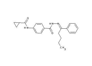 N-(4-{[2-(1-phenylpentylidene)hydrazino]carbonyl}phenyl)cyclopropanecarboxamide