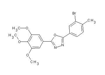 2-(3-bromo-4-methylphenyl)-5-(3,4,5-trimethoxyphenyl)-1,3,4-oxadiazole