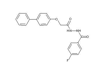 N'-[(4-biphenylyloxy)acetyl]-4-fluorobenzohydrazide