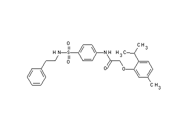 2-(2-isopropyl-5-methylphenoxy)-N-(4-{[(2-phenylethyl)amino]sulfonyl}phenyl)acetamide
