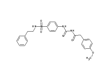 2-(4-methoxyphenyl)-N-{[(4-{[(2-phenylethyl)amino]sulfonyl}phenyl)amino]carbonothioyl}acetamide - Click Image to Close