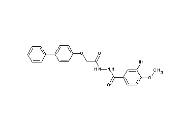 N'-[(4-biphenylyloxy)acetyl]-3-bromo-4-methoxybenzohydrazide