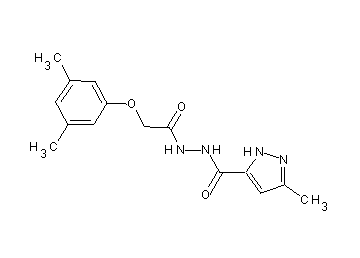 N'-[(3,5-dimethylphenoxy)acetyl]-3-methyl-1H-pyrazole-5-carbohydrazide