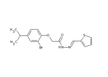 2-(2-bromo-4-isopropylphenoxy)-N'-(2-thienylmethylene)acetohydrazide