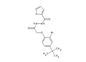 N'-[2-(2-bromo-4-tert-butylphenoxy)acetyl]-2-thiophenecarbohydrazide