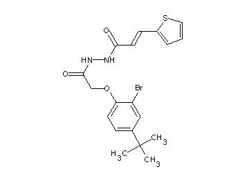 N'-[(2-bromo-4-tert-butylphenoxy)acetyl]-3-(2-thienyl)acrylohydrazide