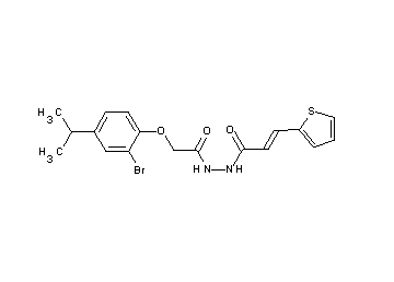 N'-[(2-bromo-4-isopropylphenoxy)acetyl]-3-(2-thienyl)acrylohydrazide