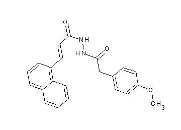 N'-[(4-methoxyphenyl)acetyl]-3-(1-naphthyl)acrylohydrazide