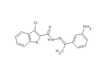 N'-[1-(3-aminophenyl)ethylidene]-3-chloro-1-benzothiophene-2-carbohydrazide
