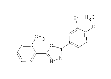 2-(3-bromo-4-methoxyphenyl)-5-(2-methylphenyl)-1,3,4-oxadiazole