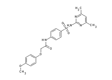 N-(4-{[(4,6-dimethyl-2-pyrimidinyl)amino]sulfonyl}phenyl)-2-(4-methoxyphenoxy)acetamide