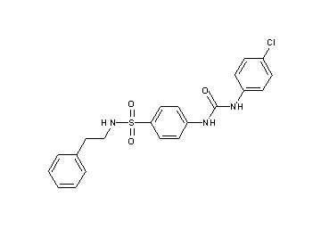 4-({[(4-chlorophenyl)amino]carbonyl}amino)-N-(2-phenylethyl)benzenesulfonamide