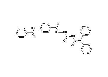 N-{4-[(2-{[(diphenylacetyl)amino]carbonothioyl}hydrazino)carbonyl]phenyl}benzamide