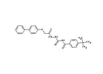 N-({2-[(4-biphenylyloxy)acetyl]hydrazino}carbonothioyl)-4-tert-butylbenzamide