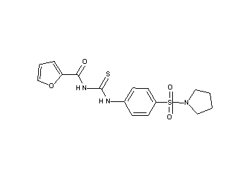 N-({[4-(1-pyrrolidinylsulfonyl)phenyl]amino}carbonothioyl)-2-furamide