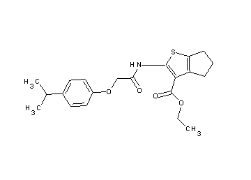 ethyl 2-{[(4-isopropylphenoxy)acetyl]amino}-5,6-dihydro-4H-cyclopenta[b]thiophene-3-carboxylate