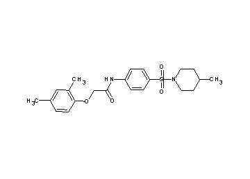 2-(2,4-dimethylphenoxy)-N-{4-[(4-methyl-1-piperidinyl)sulfonyl]phenyl}acetamide