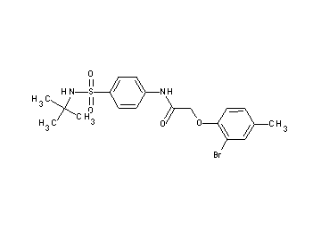 2-(2-bromo-4-methylphenoxy)-N-{4-[(tert-butylamino)sulfonyl]phenyl}acetamide