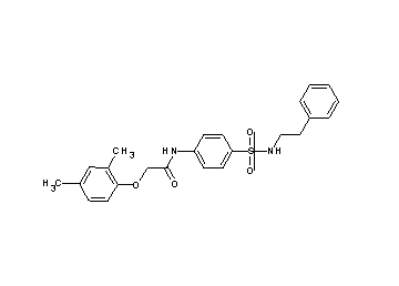 2-(2,4-dimethylphenoxy)-N-(4-{[(2-phenylethyl)amino]sulfonyl}phenyl)acetamide - Click Image to Close