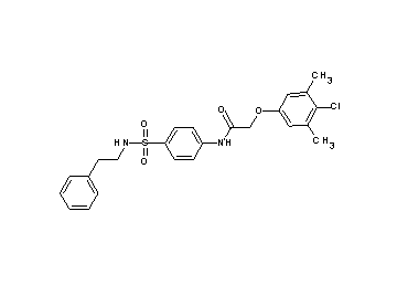 2-(4-chloro-3,5-dimethylphenoxy)-N-(4-{[(2-phenylethyl)amino]sulfonyl}phenyl)acetamide