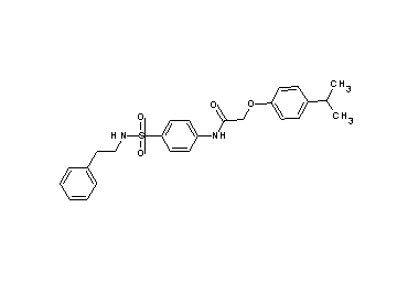 2-(4-isopropylphenoxy)-N-(4-{[(2-phenylethyl)amino]sulfonyl}phenyl)acetamide