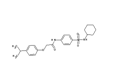 N-{4-[(cyclohexylamino)sulfonyl]phenyl}-2-(4-isopropylphenoxy)acetamide