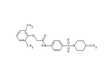 2-(2,6-dimethylphenoxy)-N-{4-[(4-methyl-1-piperidinyl)sulfonyl]phenyl}acetamide