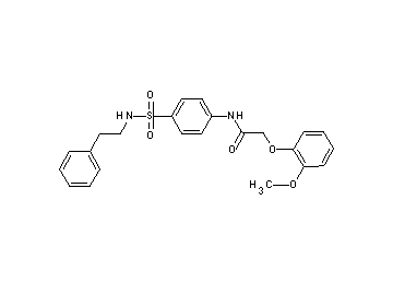 2-(2-methoxyphenoxy)-N-(4-{[(2-phenylethyl)amino]sulfonyl}phenyl)acetamide