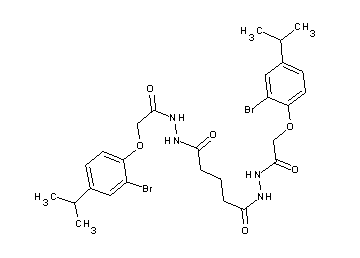 N'1,N'5-bis[(2-bromo-4-isopropylphenoxy)acetyl]pentanedihydrazide - Click Image to Close