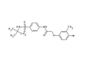 2-(4-bromo-3-methylphenoxy)-N-{4-[(tert-butylamino)sulfonyl]phenyl}acetamide