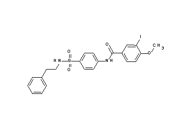 3-iodo-4-methoxy-N-(4-{[(2-phenylethyl)amino]sulfonyl}phenyl)benzamide