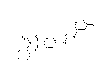 4-({[(3-chlorophenyl)amino]carbonyl}amino)-N-cyclohexyl-N-methylbenzenesulfonamide