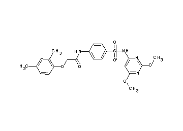 N-(4-{[(2,6-dimethoxy-4-pyrimidinyl)amino]sulfonyl}phenyl)-2-(2,4-dimethylphenoxy)acetamide