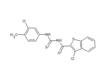 3-chloro-N-{[(3-chloro-4-methylphenyl)amino]carbonothioyl}-1-benzothiophene-2-carboxamide