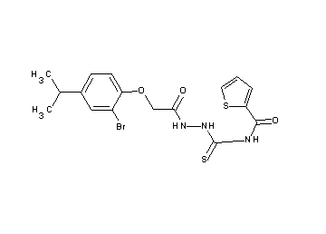 N-({2-[(2-bromo-4-isopropylphenoxy)acetyl]hydrazino}carbonothioyl)-2-thiophenecarboxamide
