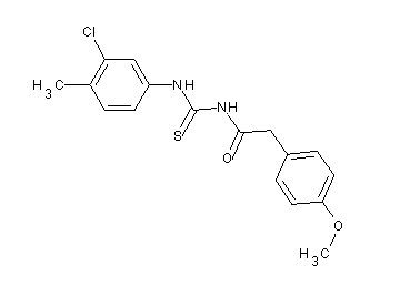 N-{[(3-chloro-4-methylphenyl)amino]carbonothioyl}-2-(4-methoxyphenyl)acetamide