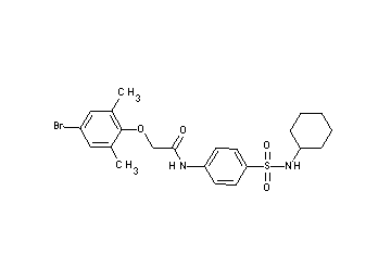 2-(4-bromo-2,6-dimethylphenoxy)-N-{4-[(cyclohexylamino)sulfonyl]phenyl}acetamide