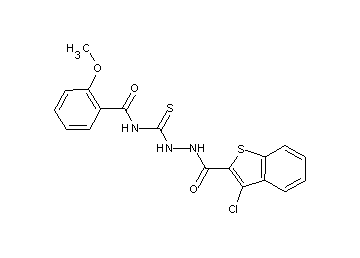 N-({2-[(3-chloro-1-benzothien-2-yl)carbonyl]hydrazino}carbonothioyl)-2-methoxybenzamide