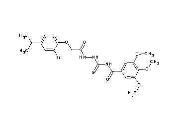 N-({2-[(2-bromo-4-isopropylphenoxy)acetyl]hydrazino}carbonothioyl)-3,4,5-trimethoxybenzamide