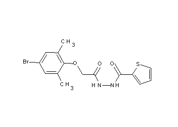N'-[2-(4-bromo-2,6-dimethylphenoxy)acetyl]-2-thiophenecarbohydrazide