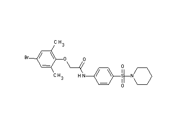 2-(4-bromo-2,6-dimethylphenoxy)-N-[4-(1-piperidinylsulfonyl)phenyl]acetamide