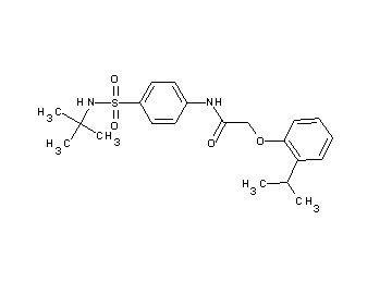 N-{4-[(tert-butylamino)sulfonyl]phenyl}-2-(2-isopropylphenoxy)acetamide - Click Image to Close