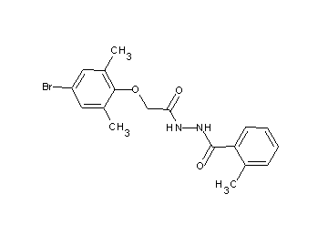 N'-[(4-bromo-2,6-dimethylphenoxy)acetyl]-2-methylbenzohydrazide - Click Image to Close