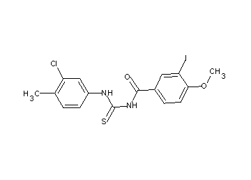 N-{[(3-chloro-4-methylphenyl)amino]carbonothioyl}-3-iodo-4-methoxybenzamide - Click Image to Close