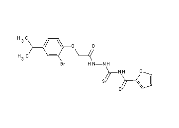 N-({2-[(2-bromo-4-isopropylphenoxy)acetyl]hydrazino}carbonothioyl)-2-furamide