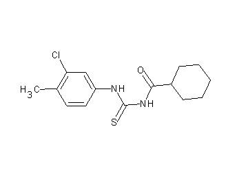N-{[(3-chloro-4-methylphenyl)amino]carbonothioyl}cyclohexanecarboxamide