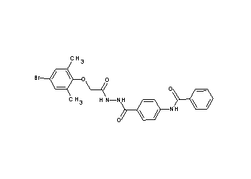N-[4-({2-[(4-bromo-2,6-dimethylphenoxy)acetyl]hydrazino}carbonyl)phenyl]benzamide - Click Image to Close