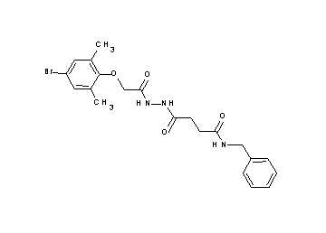 N-benzyl-4-{2-[(4-bromo-2,6-dimethylphenoxy)acetyl]hydrazino}-4-oxobutanamide